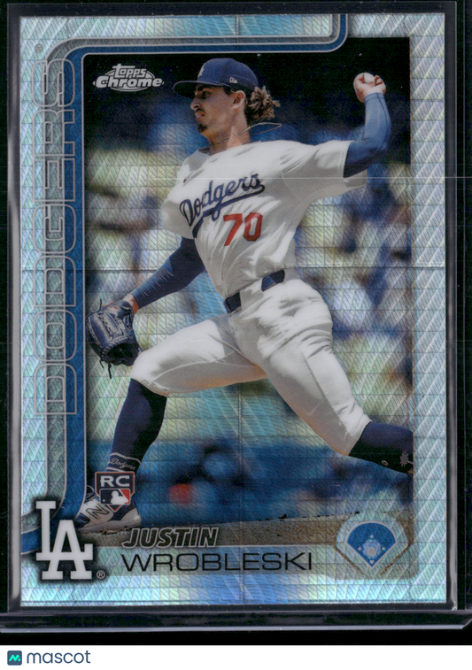 2025 Topps Chrome JUSTIN WROBLESKI #38 Geometric Refractor Rookie RC