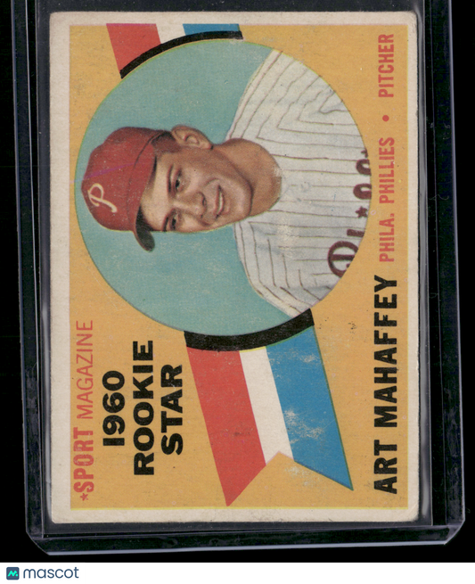 1960 Topps ART MAHAFFEY #138 1960 Rookie Star Color Loss (Good)