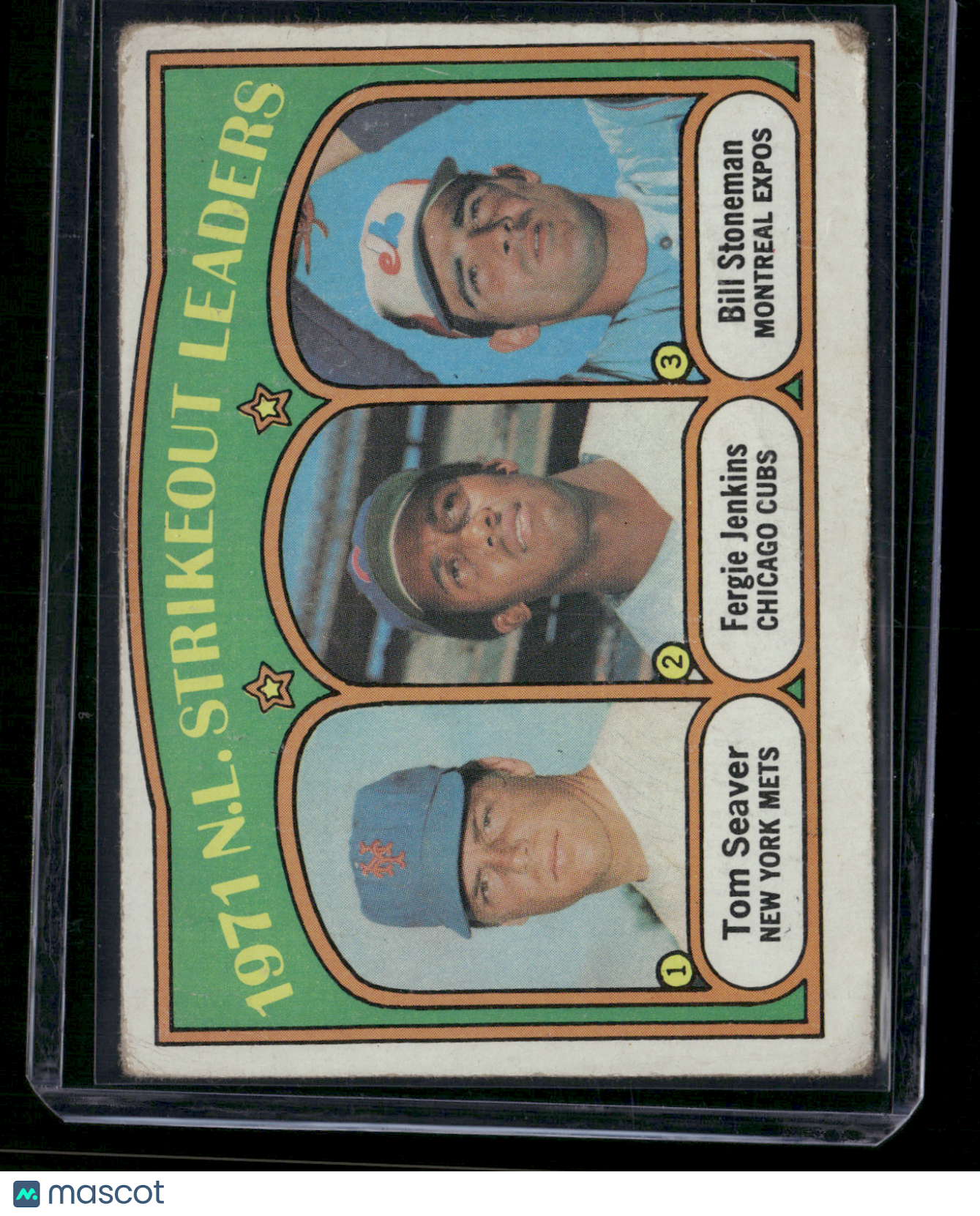 1972 Topps TOM SEAVER/FERGIE JENKINS/BILL STONEMAN #95 (Good)