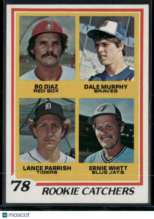 1978 Topps DALE MURPHY/BO DIAZ/PARRISH/WHITT #708 78 Rookie Catchers (EX-EX/MT)