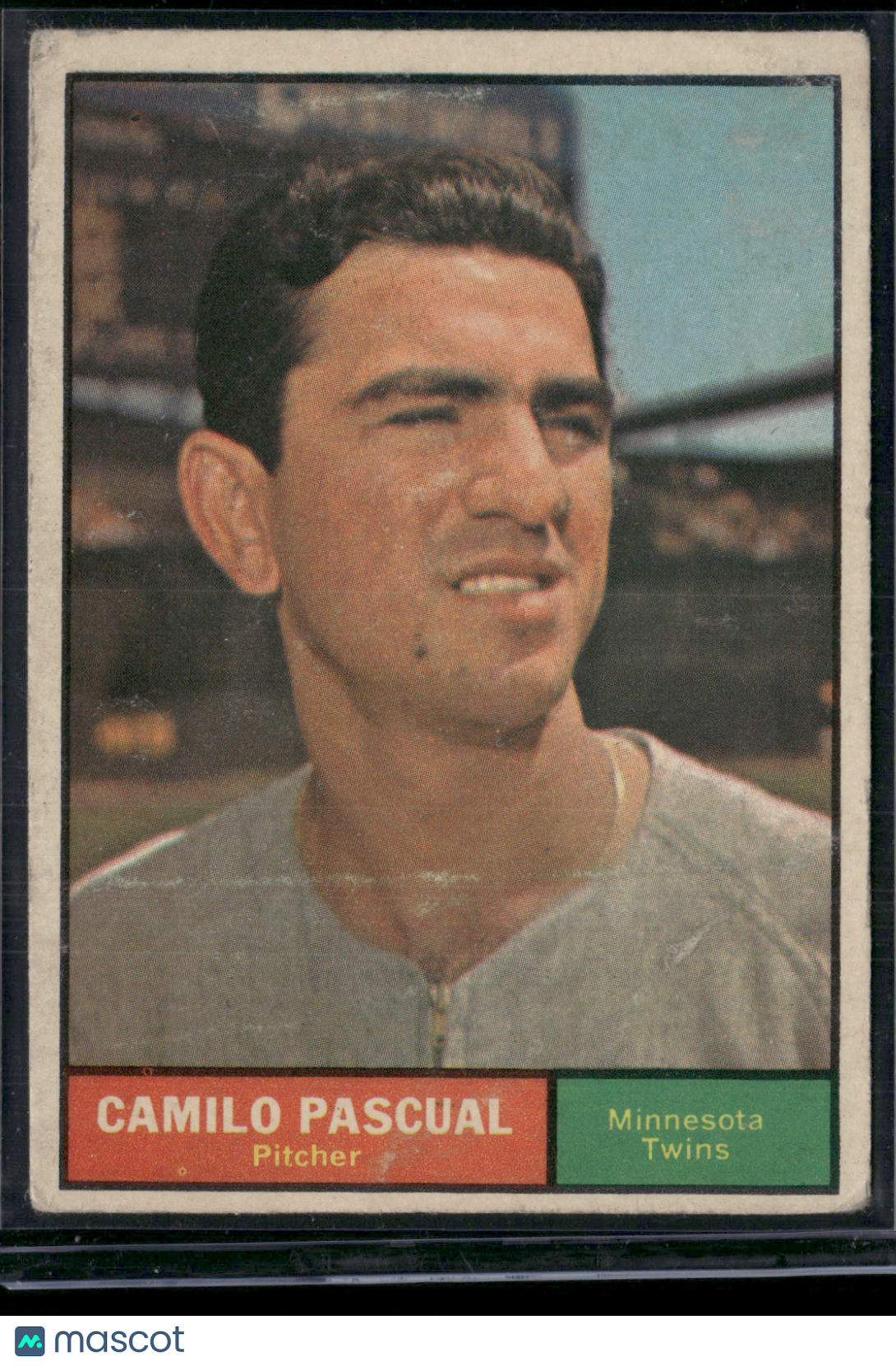 1961 Topps CAMILO PASCUAL #235 Light Wrinkles on Back (VG)