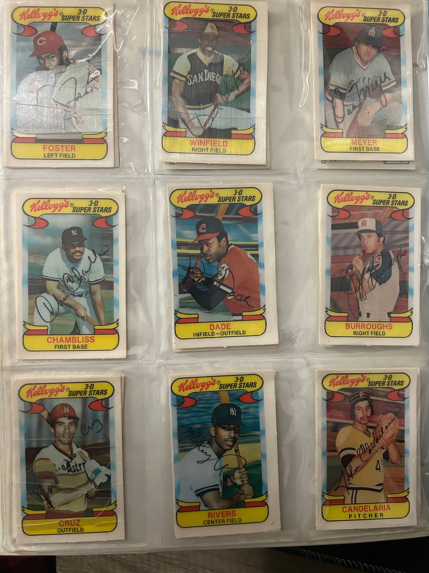 1978 3D Super Stars COMPLETE SET 57/57 Cards (VG-VG/EX)