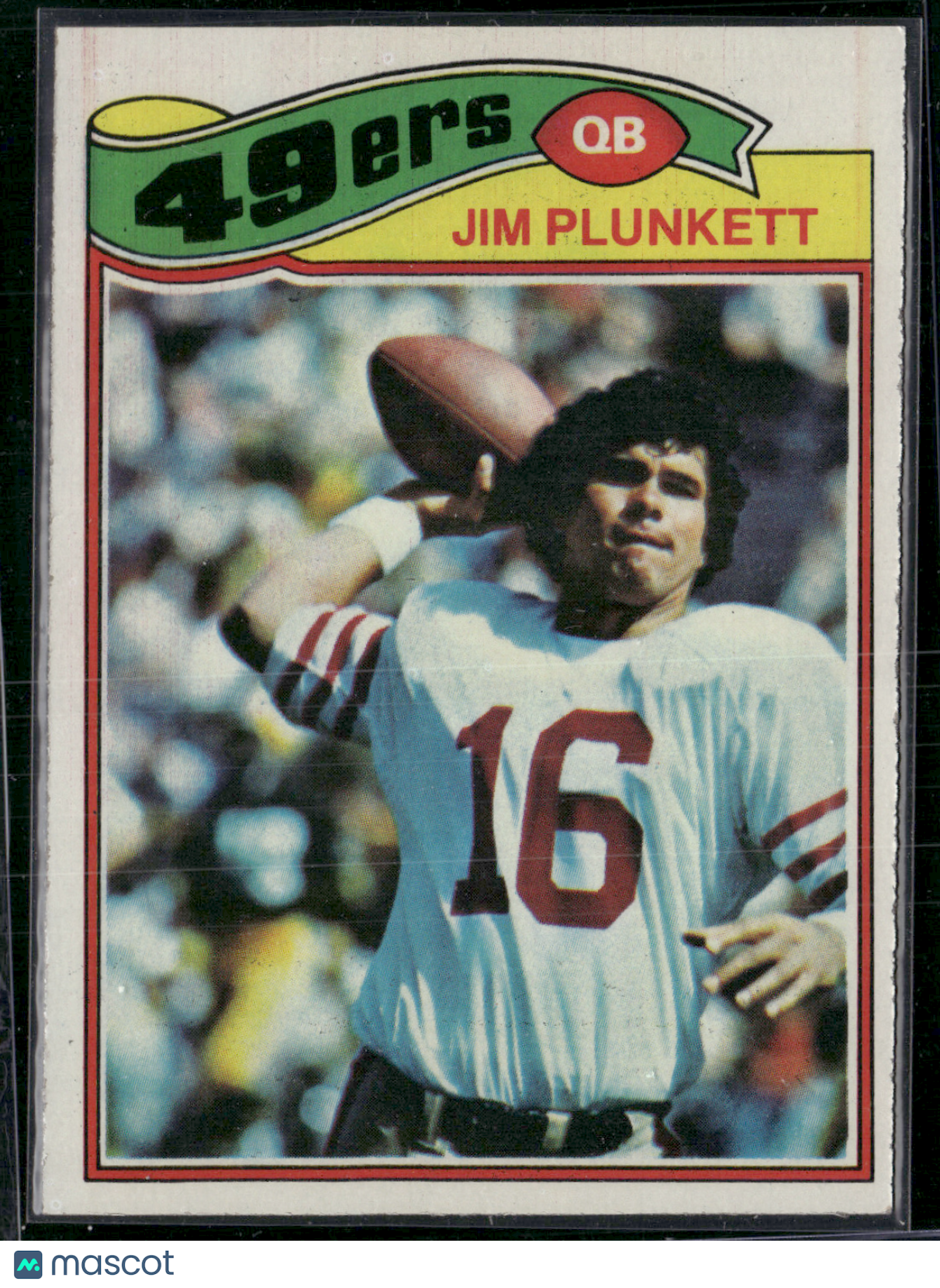 1977 Topps JIM PLUNKETT #331 Print Snow (EX)