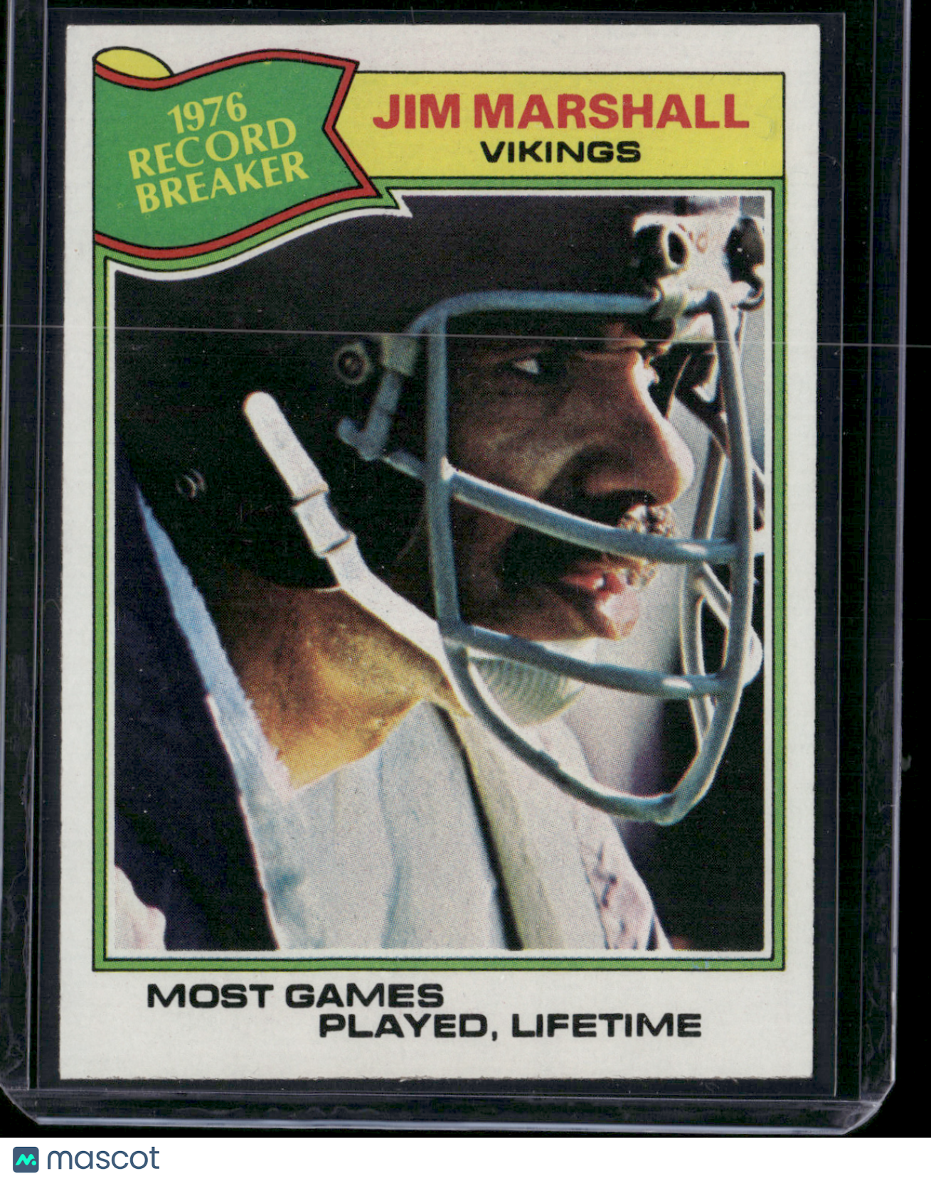 1977 Topps JIM MARSHALL #452 1976 Record Breaker (EX/MT-NM)