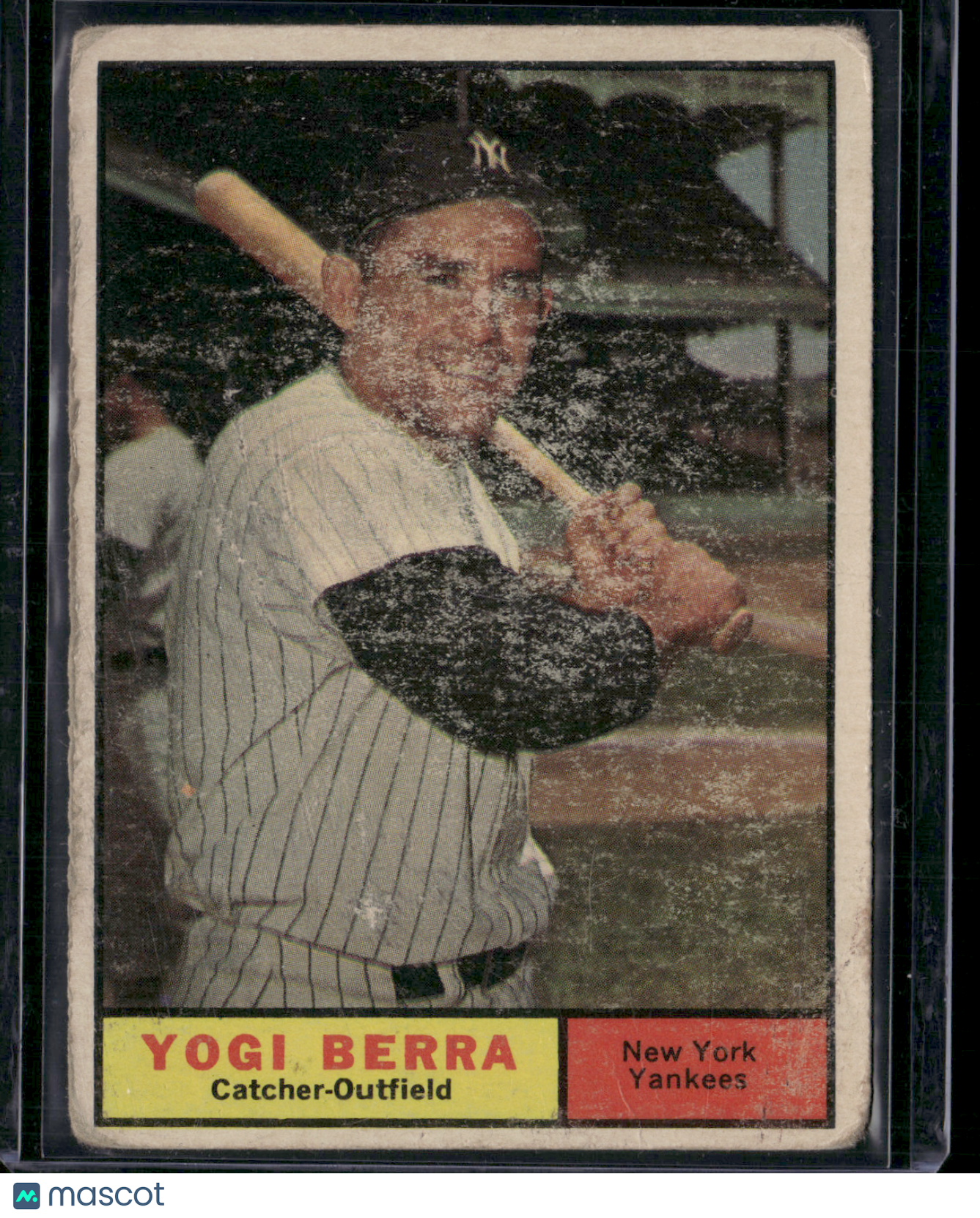 1961 Topps YOGI BERRA #425 Heavy Toning (Fair)