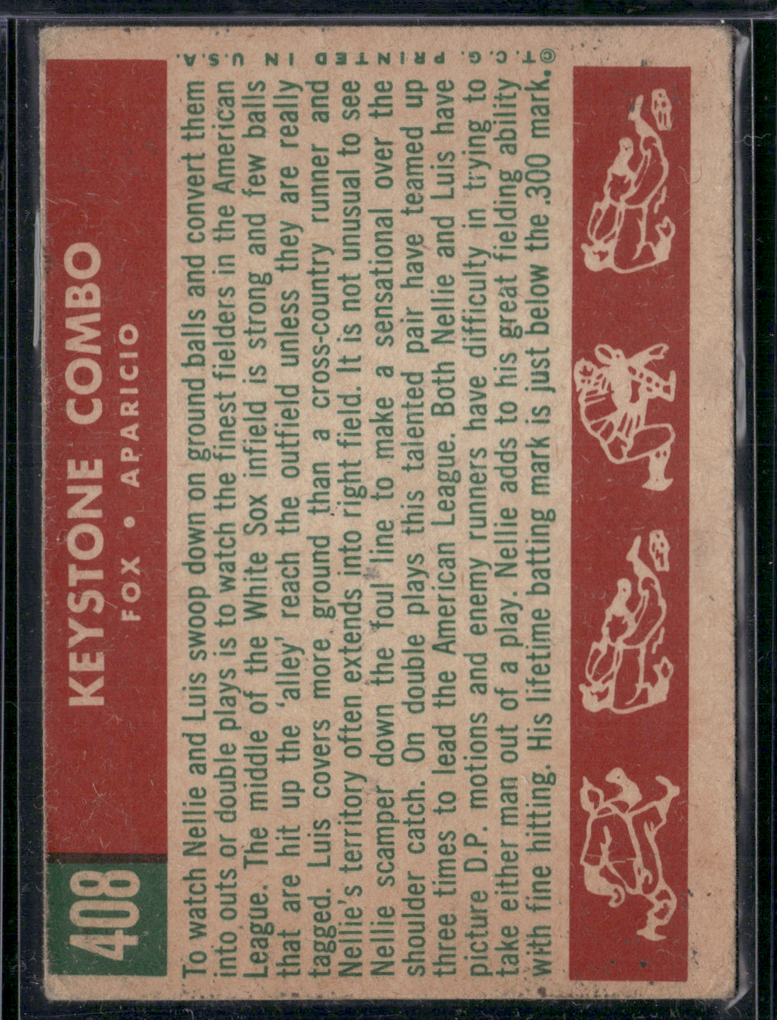 1959 Topps KEYSTONE COMBO NELLIE FOX/LUIS APARICIO #408