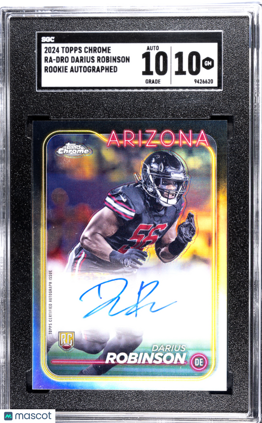 2024 Topps Chrome DARIUS ROBINSON #RA-DRO Rookie Autograph SGC 10 Auto 10