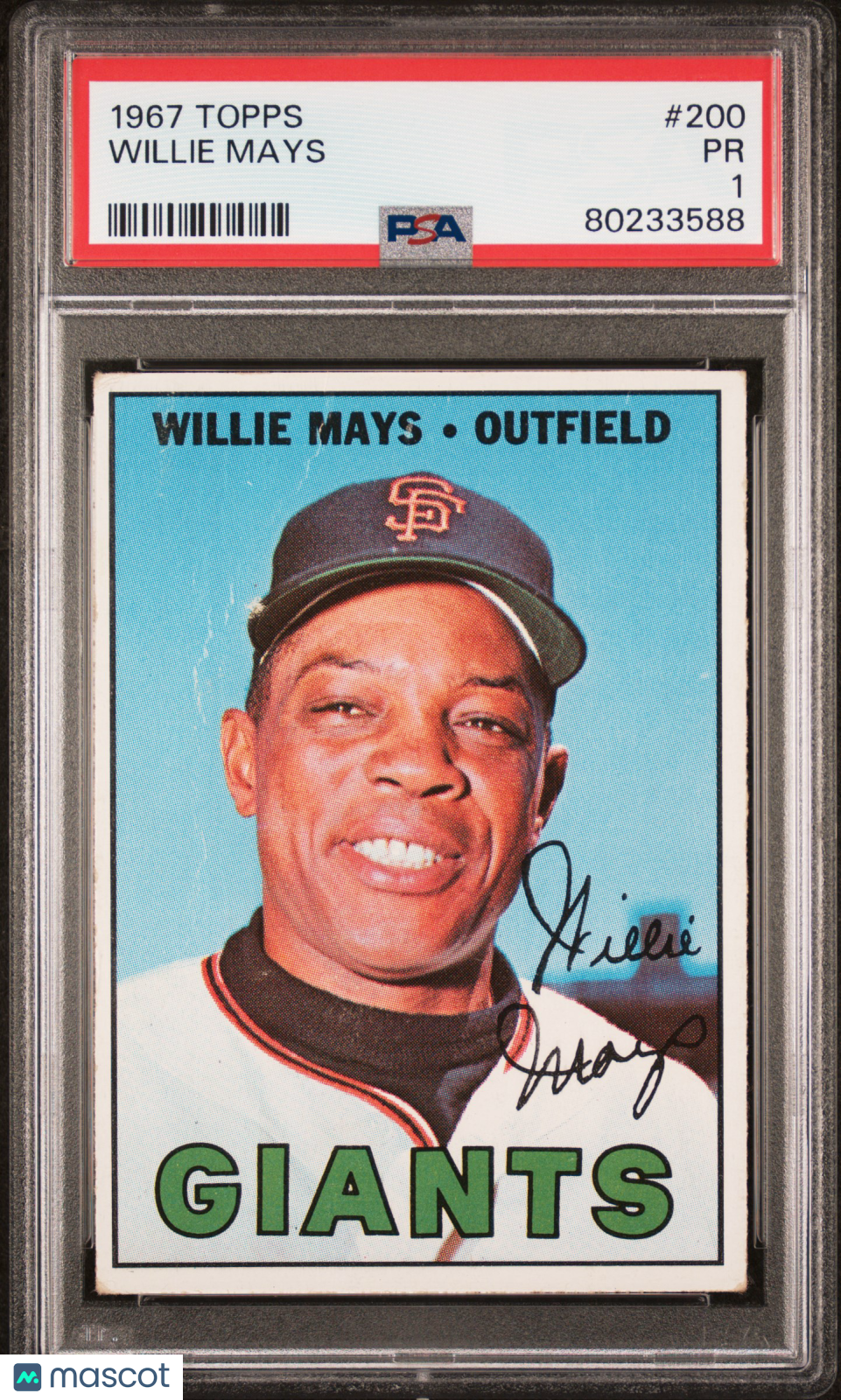 1967 Topps Willie Mays #200 PSA 1