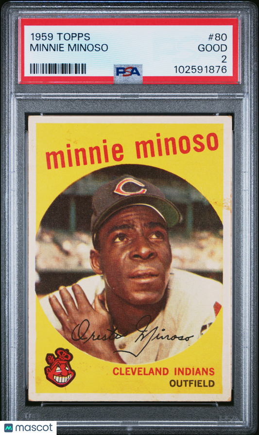 1959 Topps MINNIE MINOSO #80 PSA 2