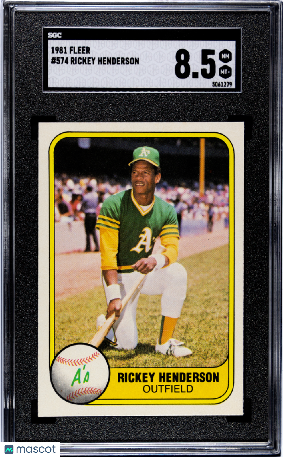 1981 Fleer Rickey Henderson #574 SGC 8.5