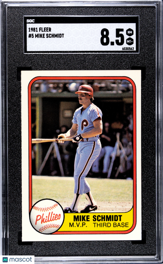 1981 Fleer Mike Schmidt #5 SGC 8.5