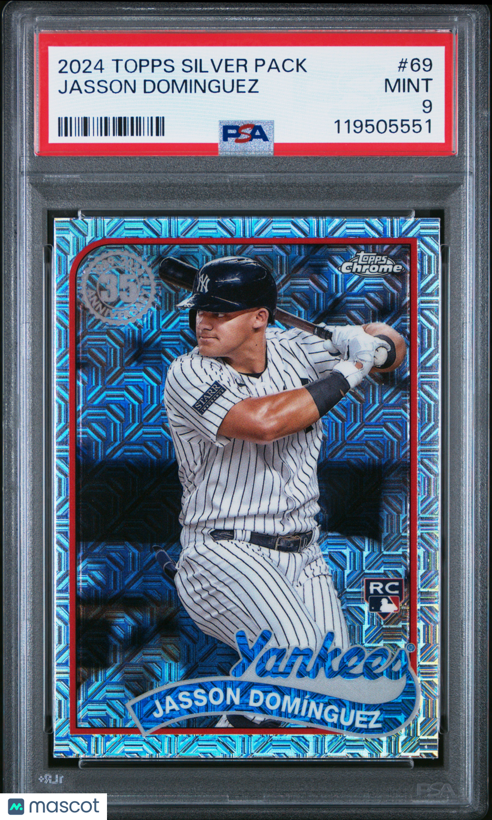 2024 Topps Silver Pack 1989 Chrome Promo JASSON DOMINGUEZ #69 PSA 9 - Rookie RC