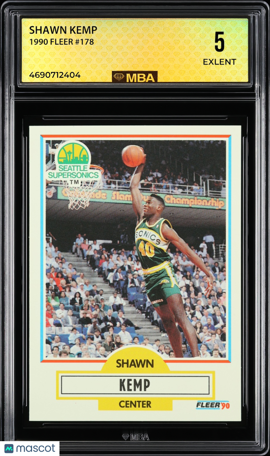 1990 Fleer Shawn Kemp #178 MBA 5