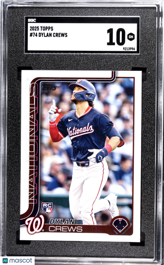 2025 Topps DYLAN CREWS #74 SGC 10 Rookie RC