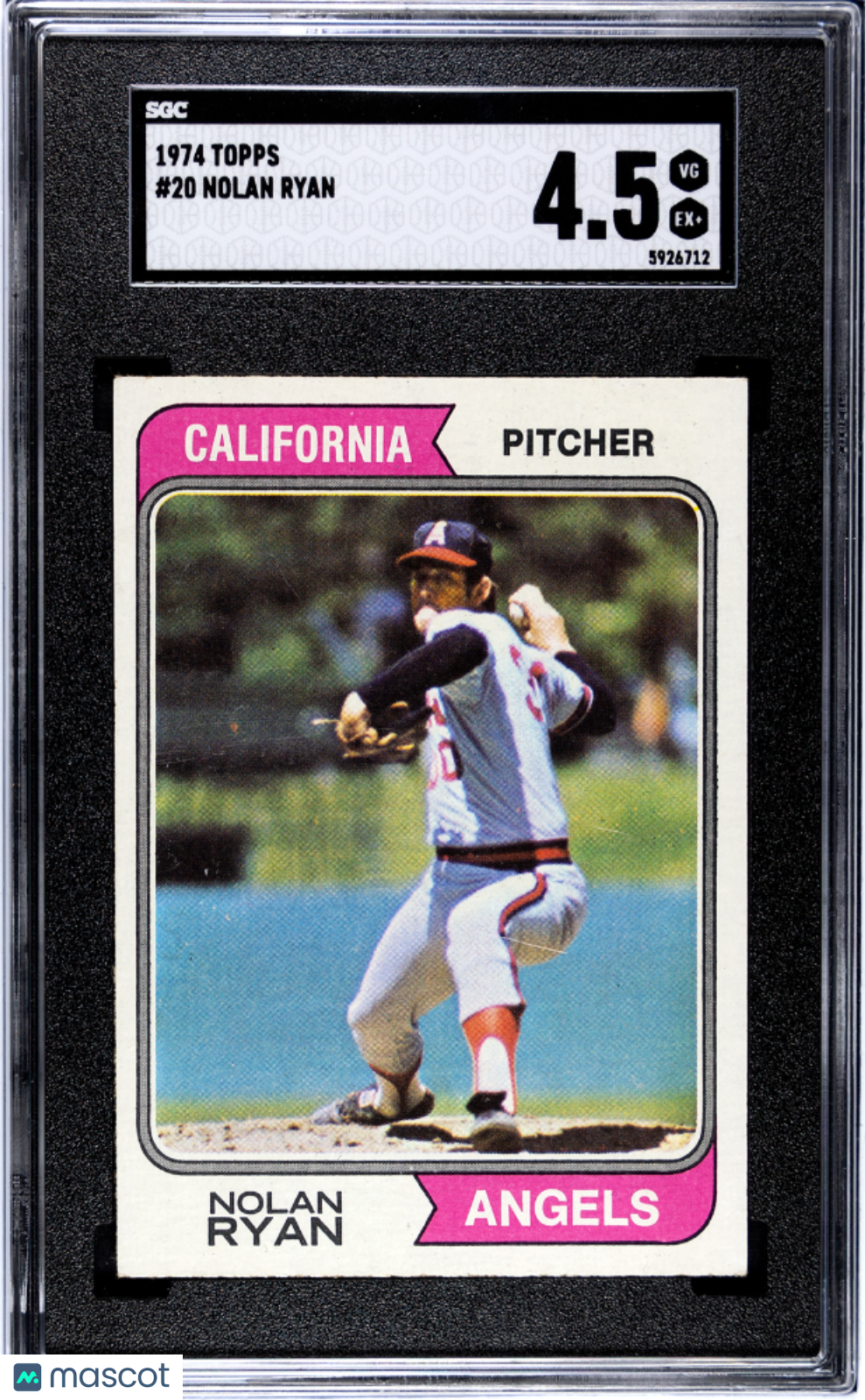1974 Topps Nolan Ryan #20 SGC 4.5
