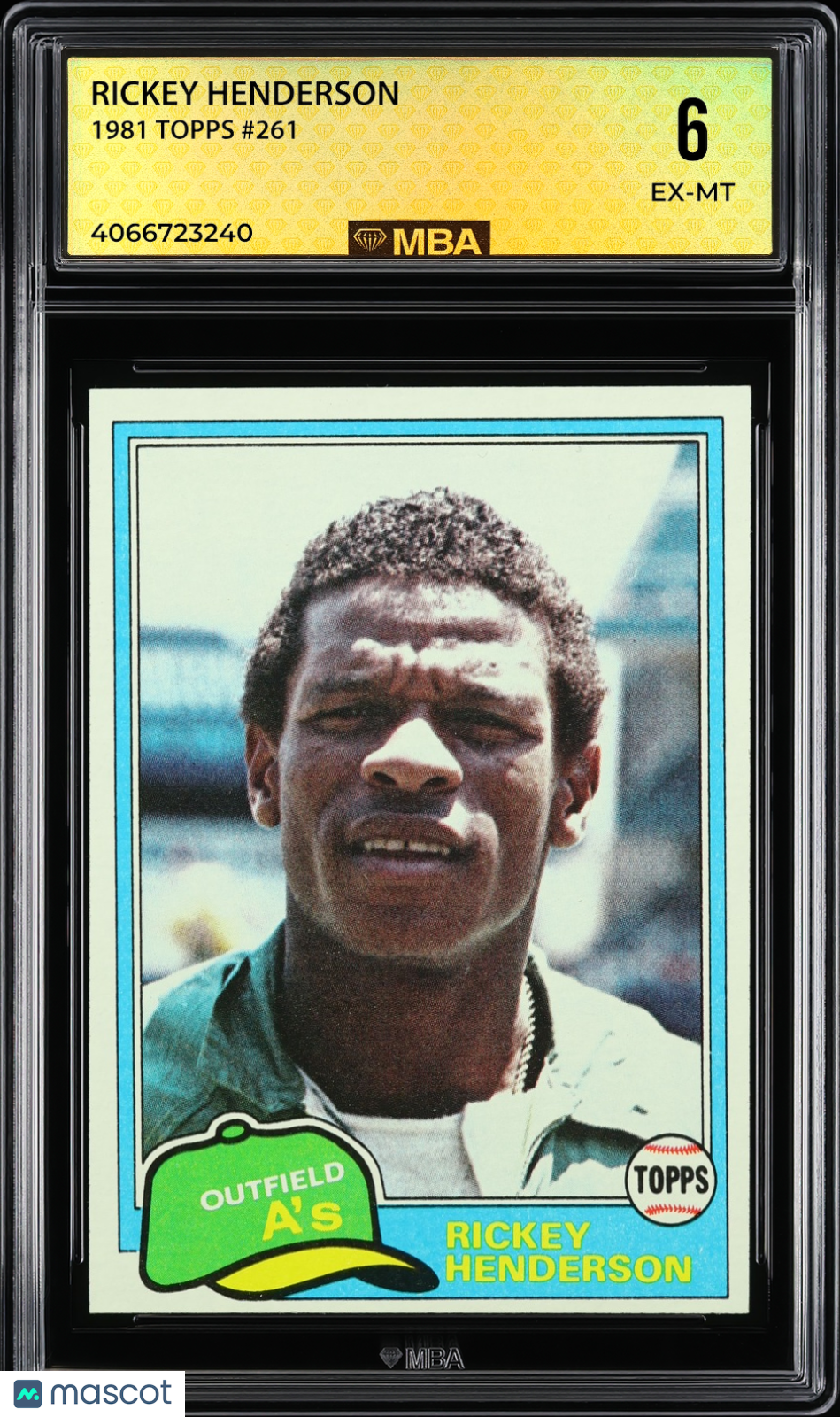 1981 Topps Rickey Henderson #261 MBA 6