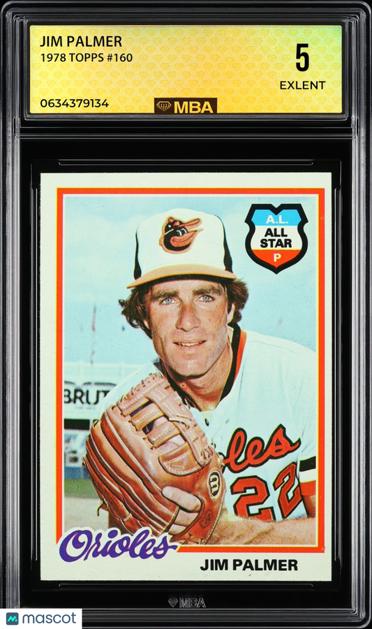 1978 Topps Jim Palmer #160 MBA 5