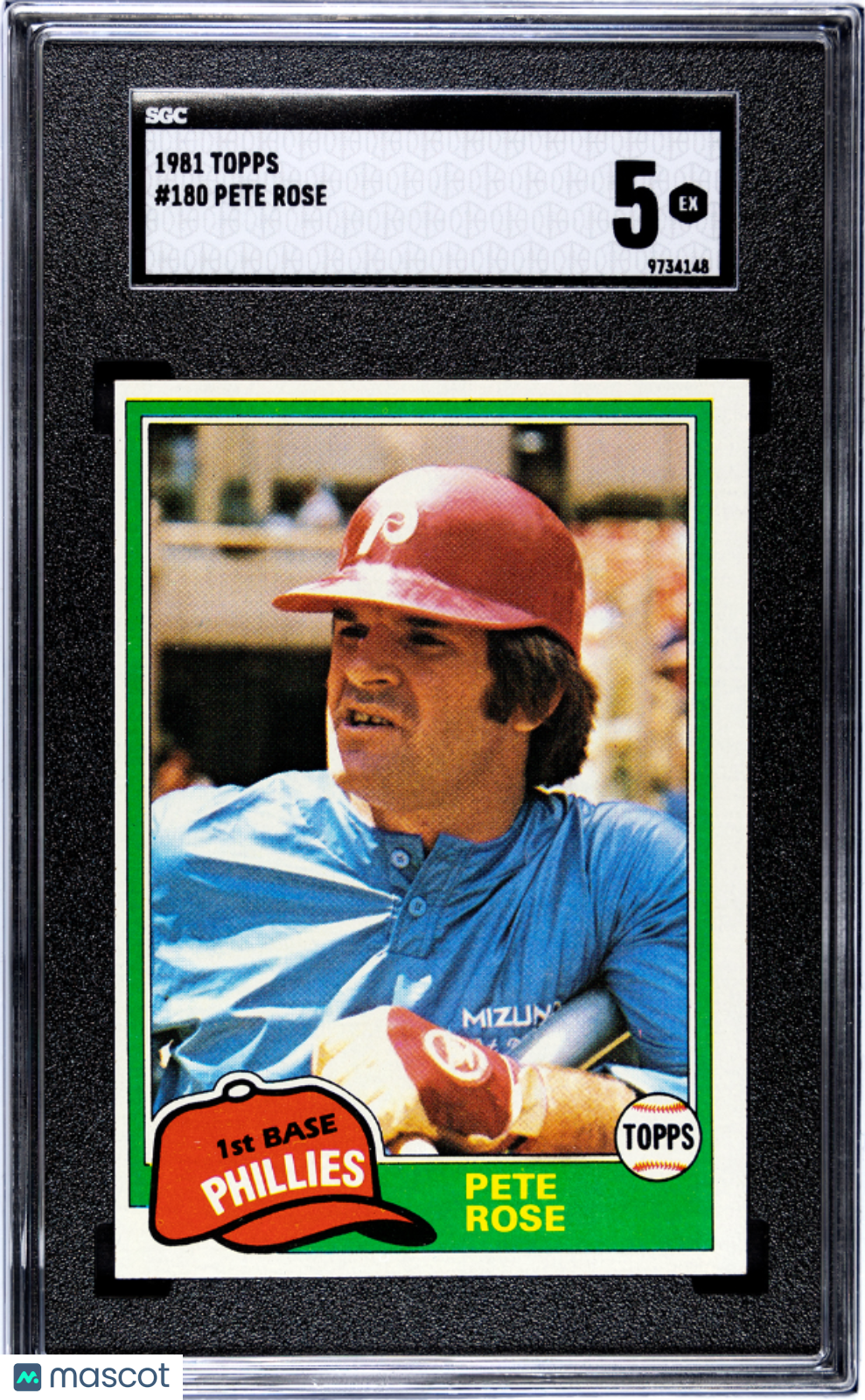 1981 Topps Pete Rose #180 SGC 5