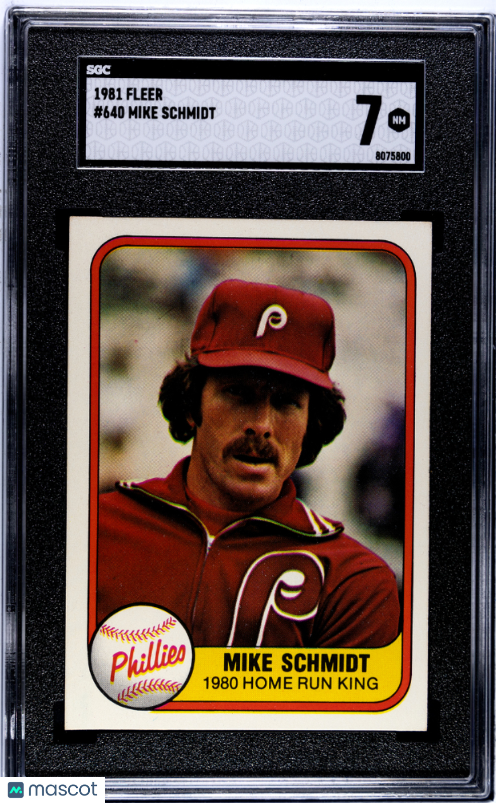 1981 Fleer Mike Schmidt #640 SGC 7