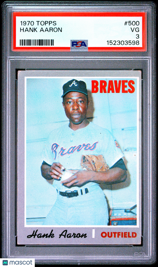 1970 Topps Hank Aaron #500 PSA 3
