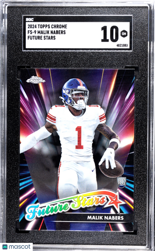 2024 Topps Chrome MALIK NABERS #FS-9 Future Stars SGC 10 ROOKIE RC