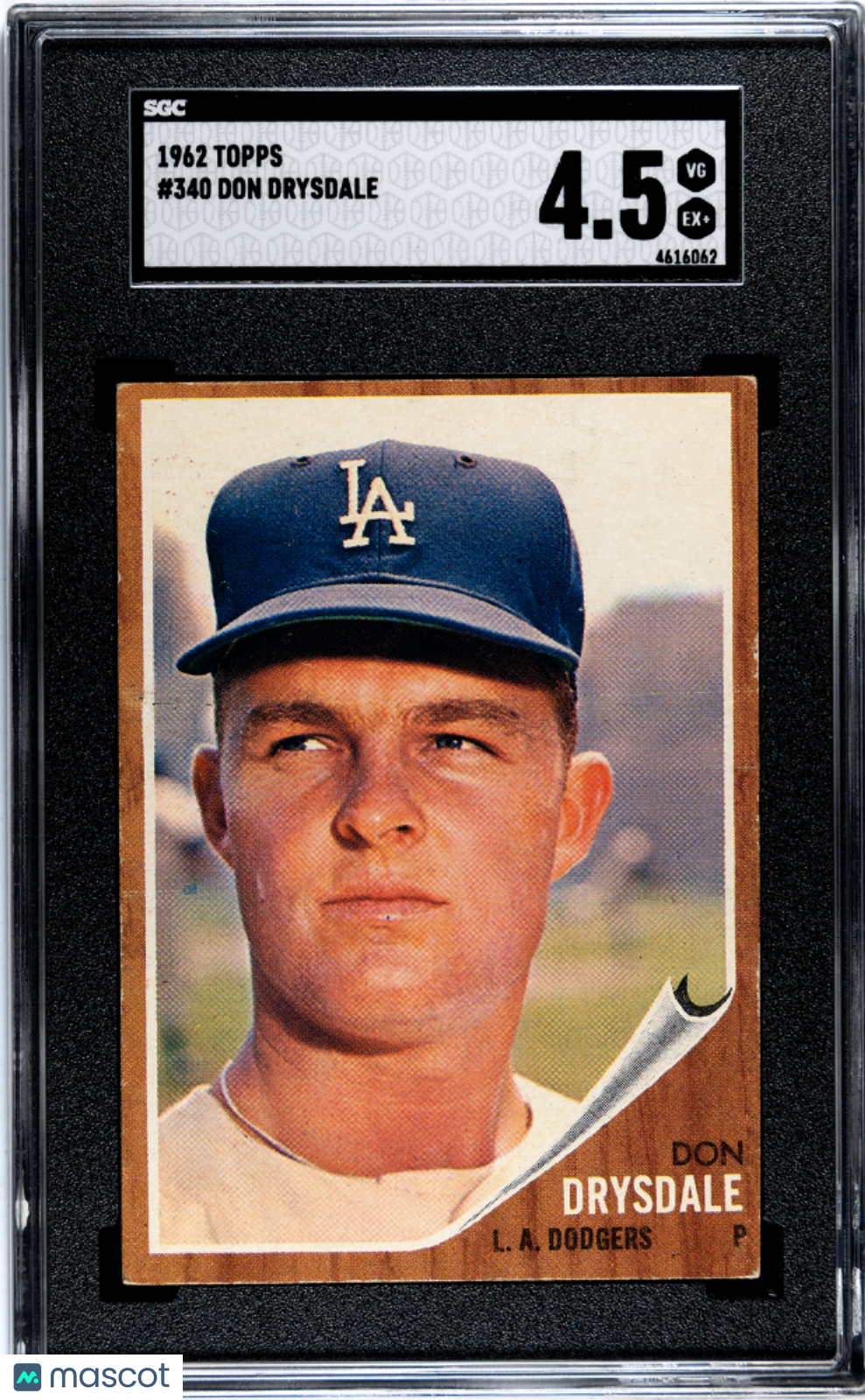 1962 Topps Don Drysdale #340 SGC 4.5