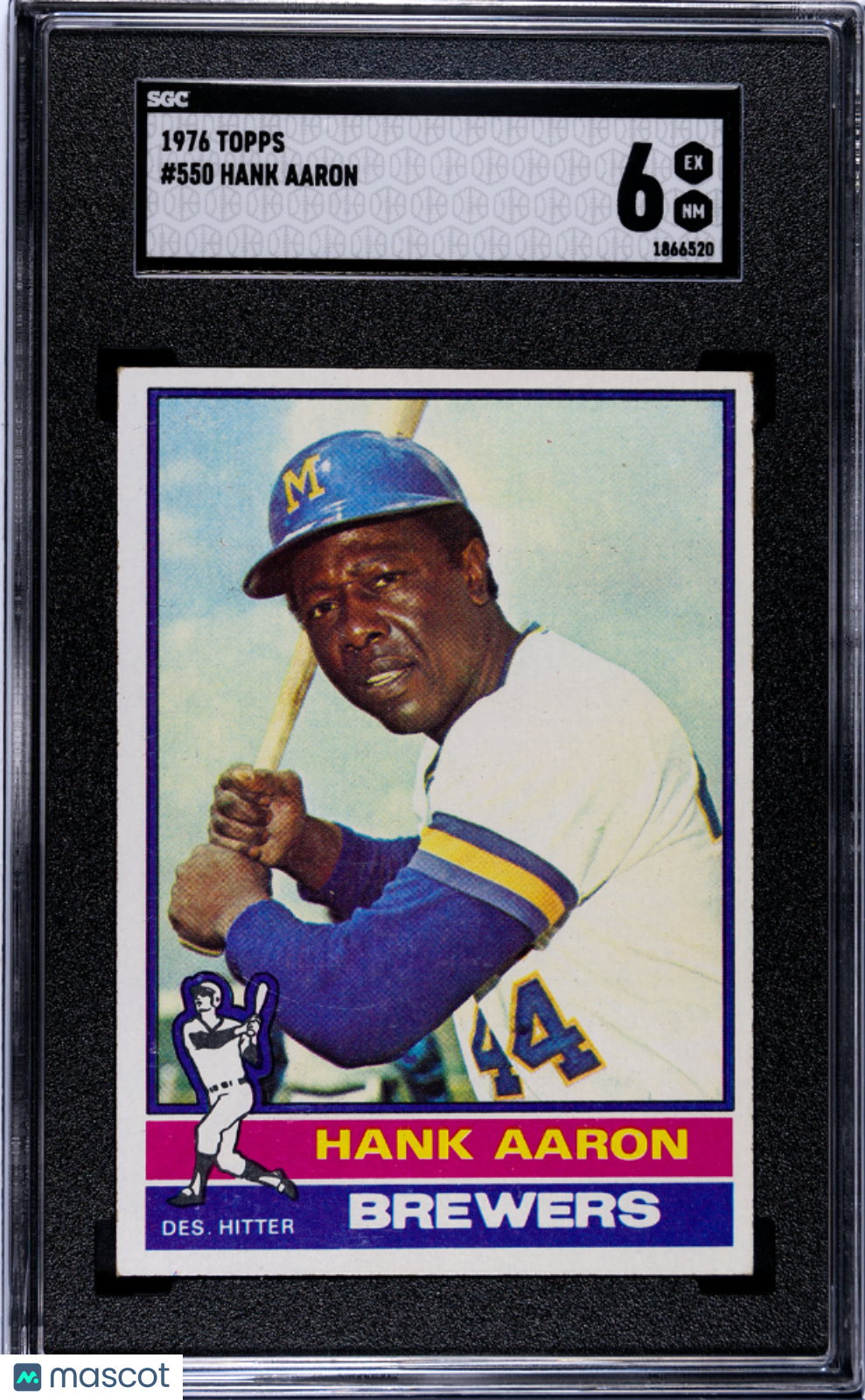 1976 Topps Hank Aaron #550 SGC 6