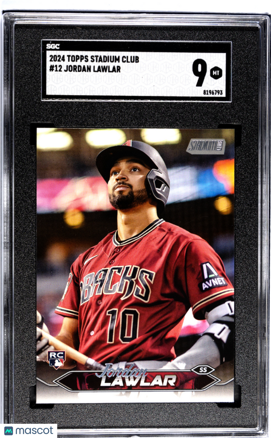 2024 Topps Stadium Club JORDAN LAWLAR #12 SGC 9 Rookie Card RC