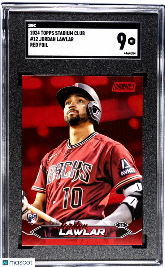 2024 Topps Stadium Club JORDAN LAWLAR #12 Red Foil SGC 9 Rookie Card RC