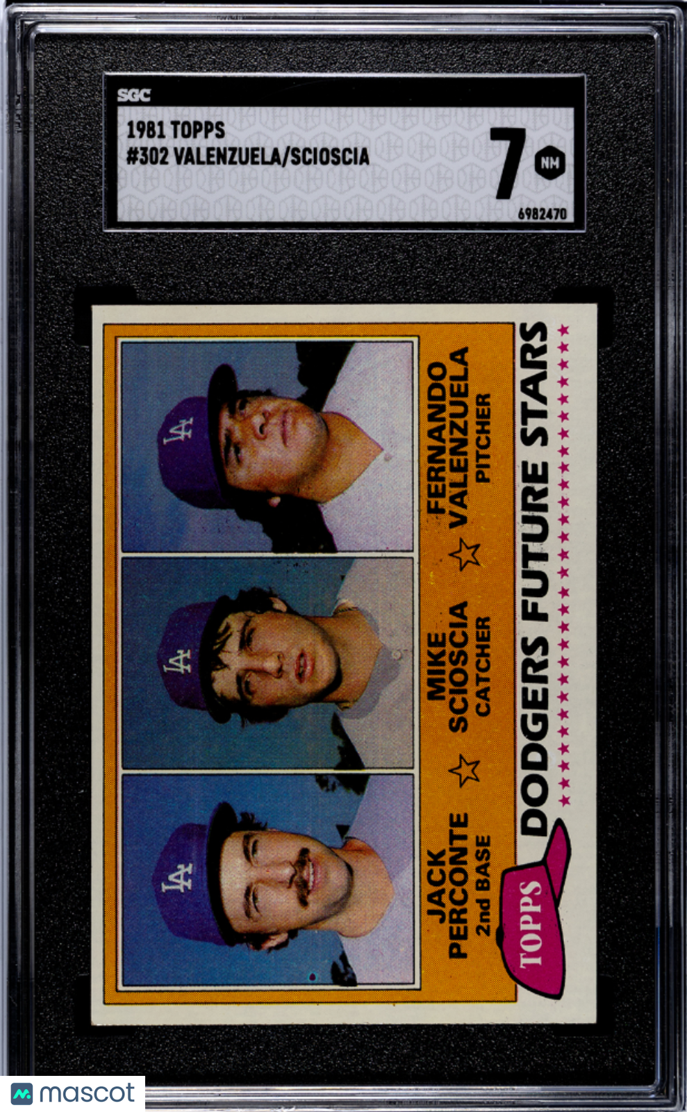 1981 Topps Valenzuela Scioscia #302 SGC 7
