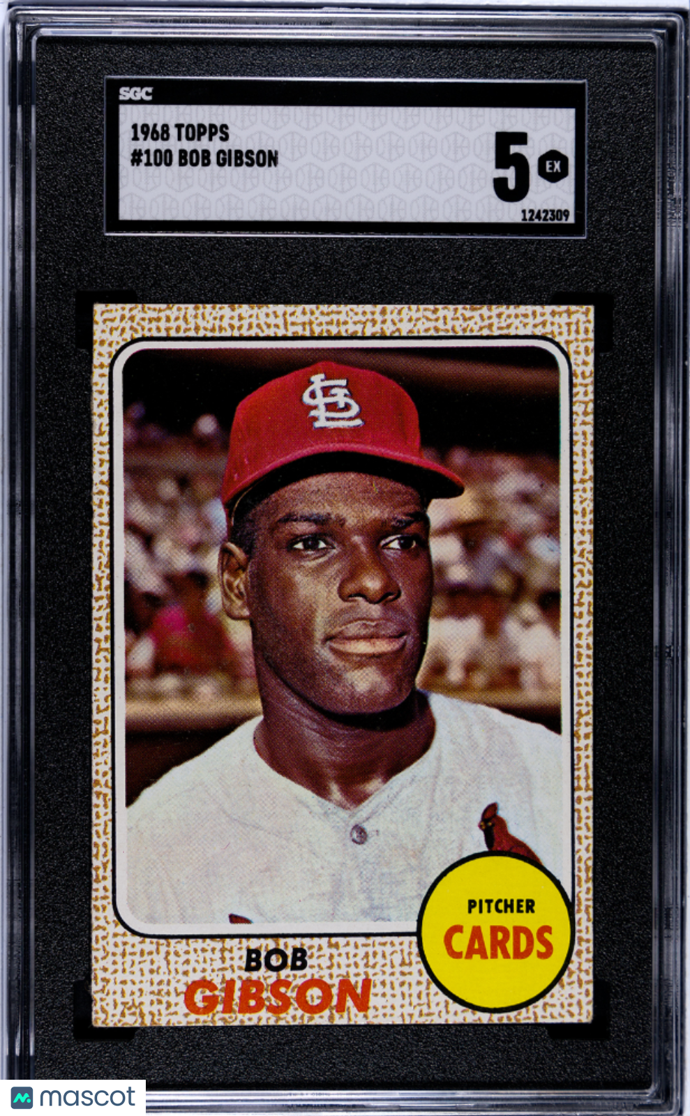 1968 Topps Bob Gibson #100 SGC 5