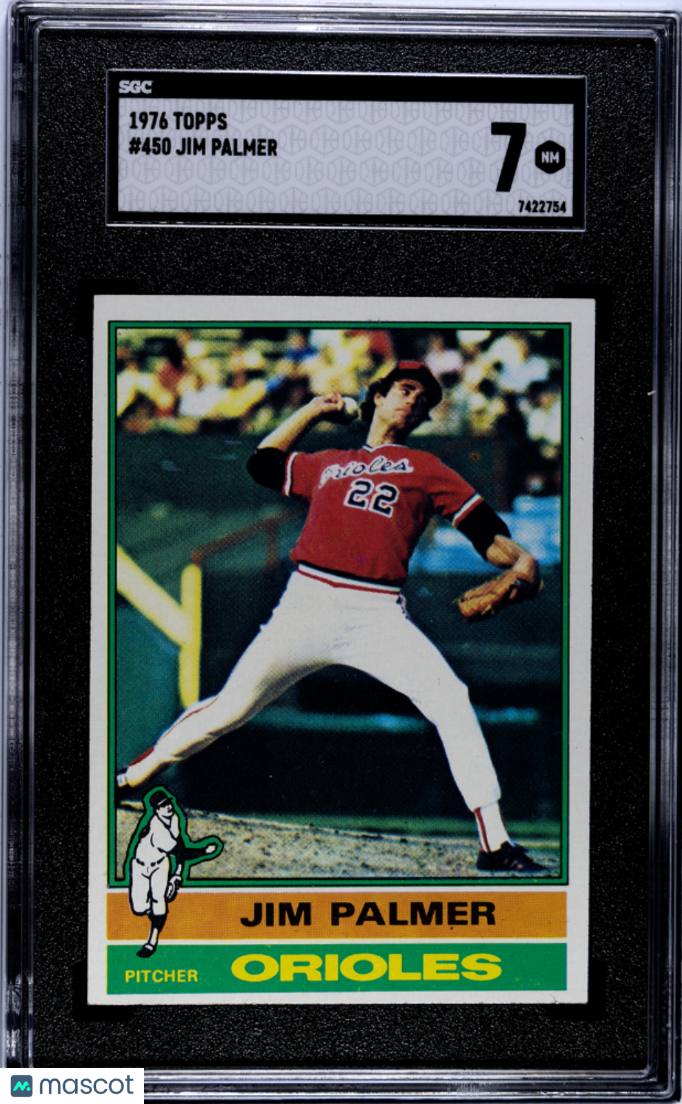 1976 Topps Jim Palmer #450 SGC 7