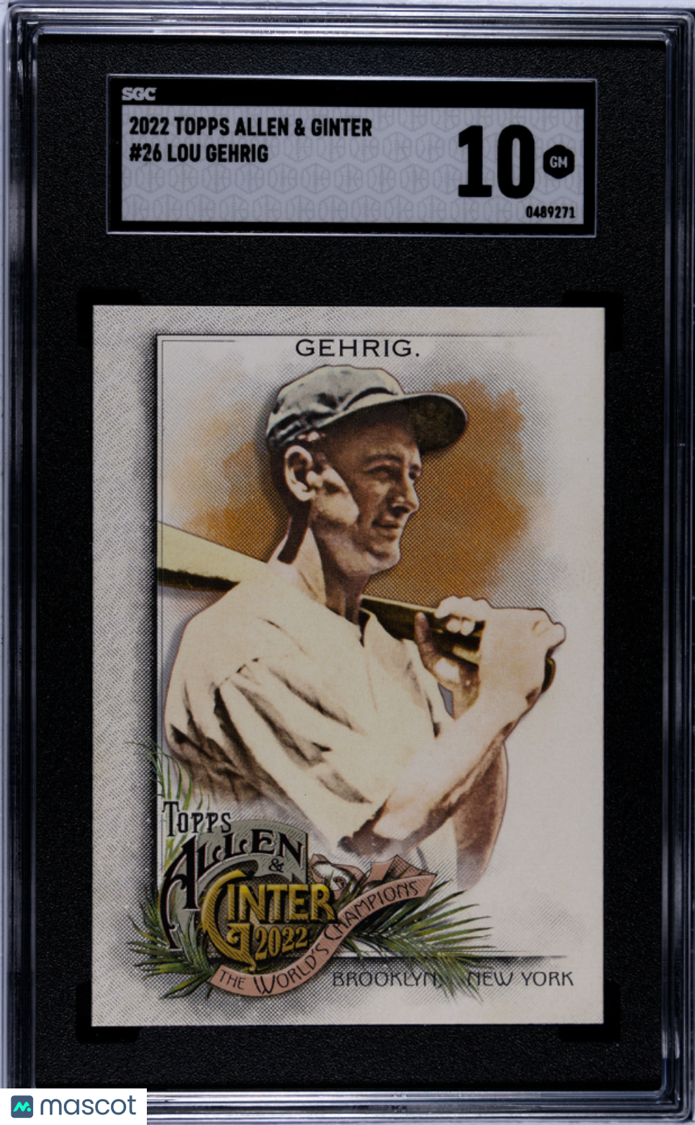 2022 Topps Allen & Ginter LOU GEHRIG #26 SGC 10