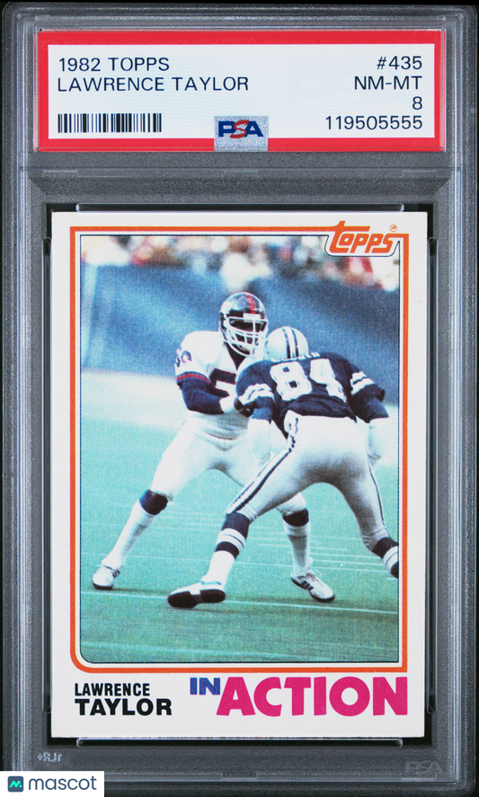 1982 Topps Lawrence Taylor #435 PSA 8 - HOF New York Giants Legend