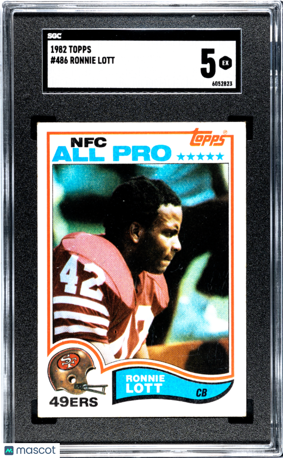 1982 Topps RONNIE LOTT #486 SGC 5 Rookie RC