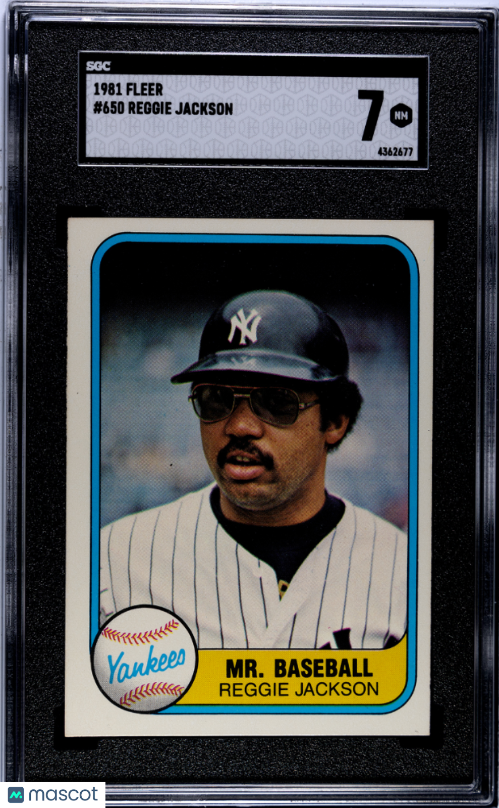 1981 Fleer Reggie Jackson #650 SGC 7