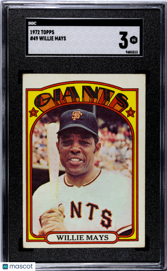 1972 Topps Willie Mays #49 SGC 3
