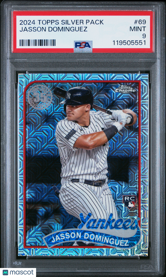 2024 Topps Silver Pack 1989 Chrome Promo JASSON DOMINGUEZ #69 PSA 9 - Rookie RC