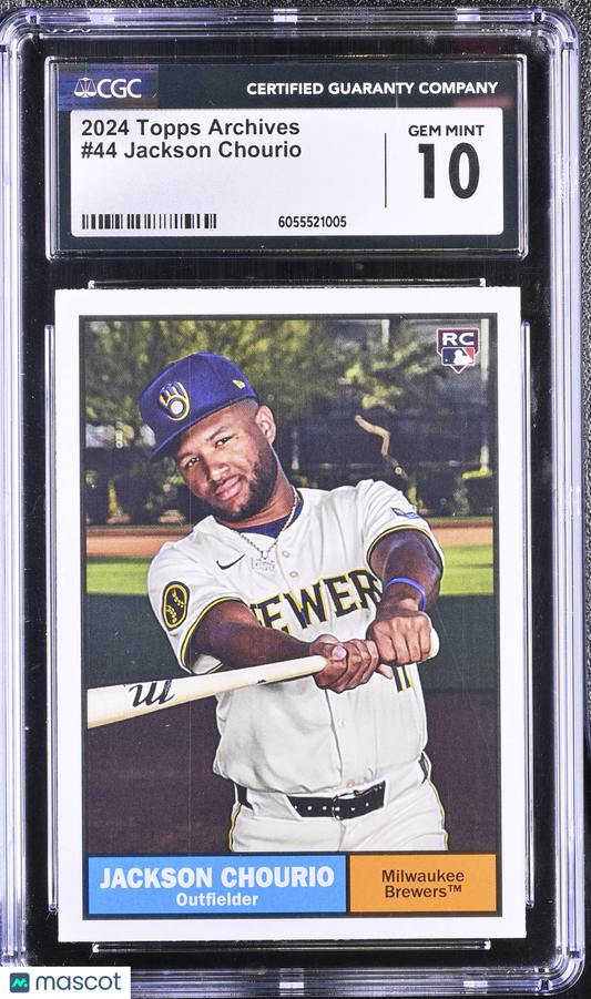 2024 Topps Archives JACKSON CHOURIO #44 CGC 10 Rookie RC