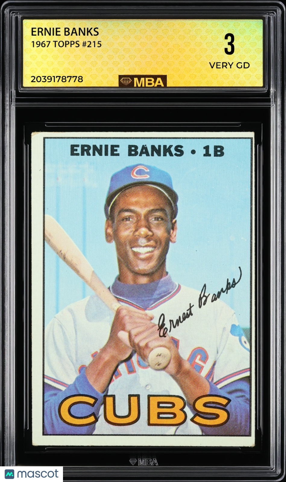 1967 Topps Ernie Banks #215 MBA 3