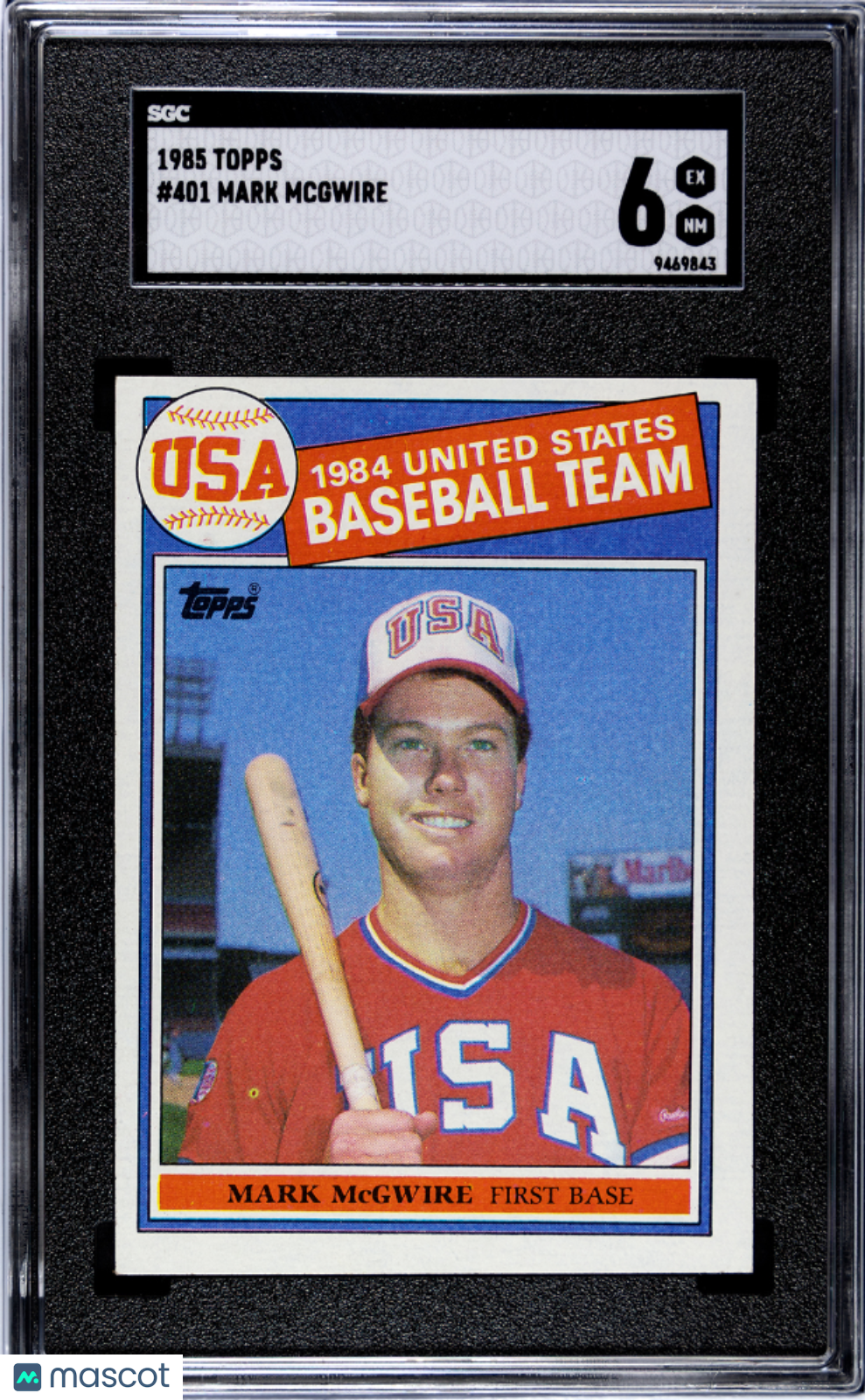 1985 Topps Mark Mcgwire #401 SGC 6