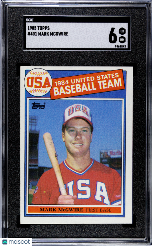 1985 Topps Mark Mcgwire #401 SGC 6