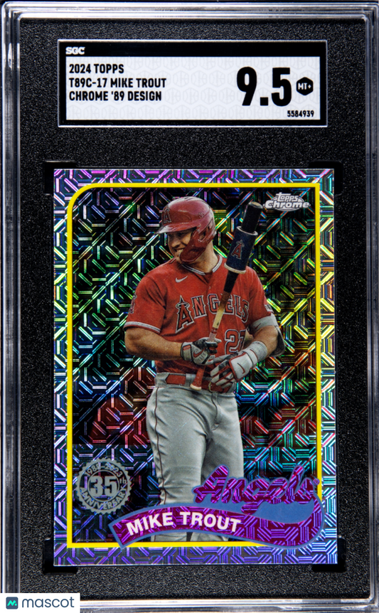 2024 Topps Mike Trout #T89C-17 Chrome '89 Design SGC 9.5