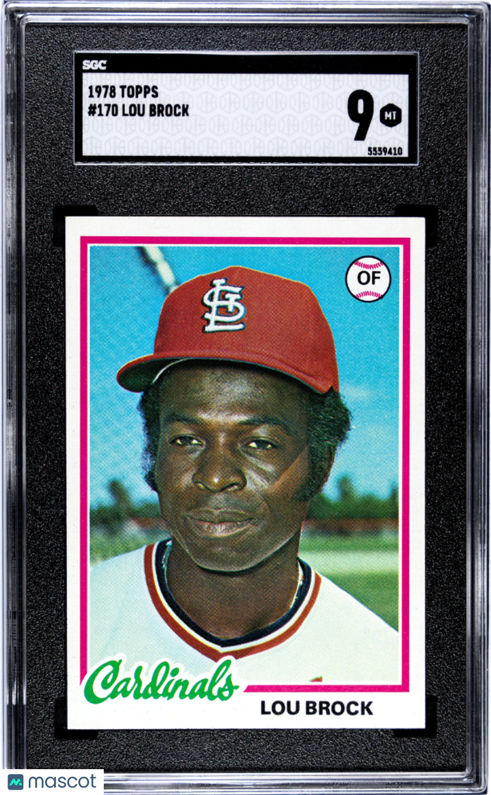1978 Topps Lou Brock #170 SGC 9