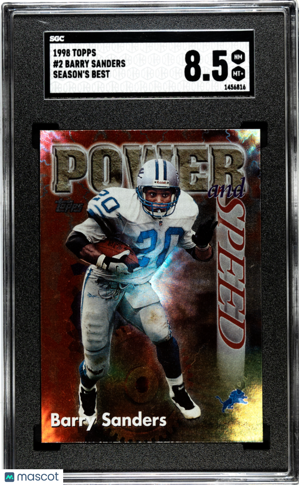1998 Topps BARRY SANDERS #2 Season's Best SGC 8.5