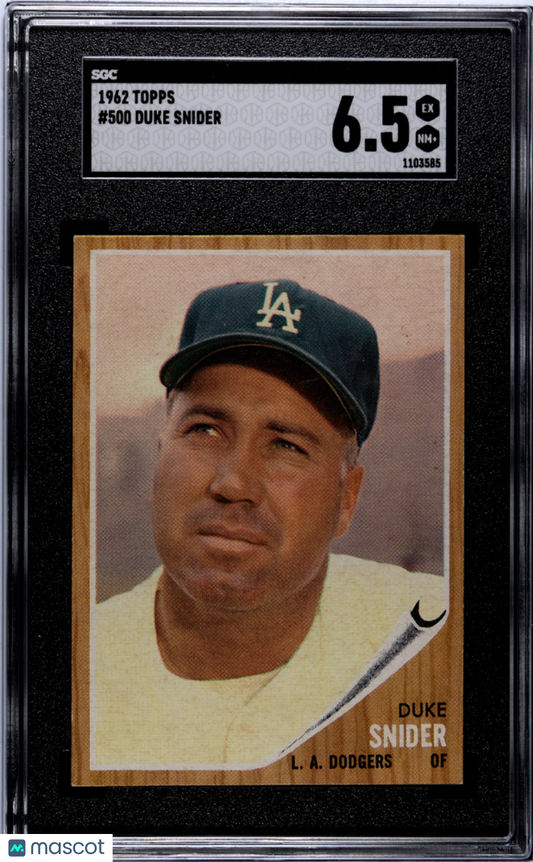 1962 Topps Duke Snider #500 SGC 6.5