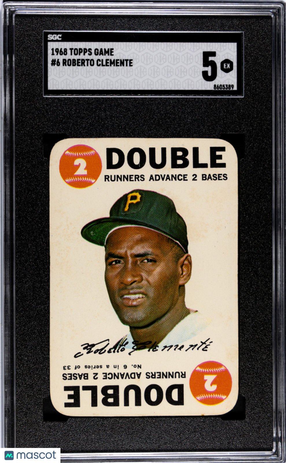 1968 Topps Game Roberto Clemente #6 SGC 5