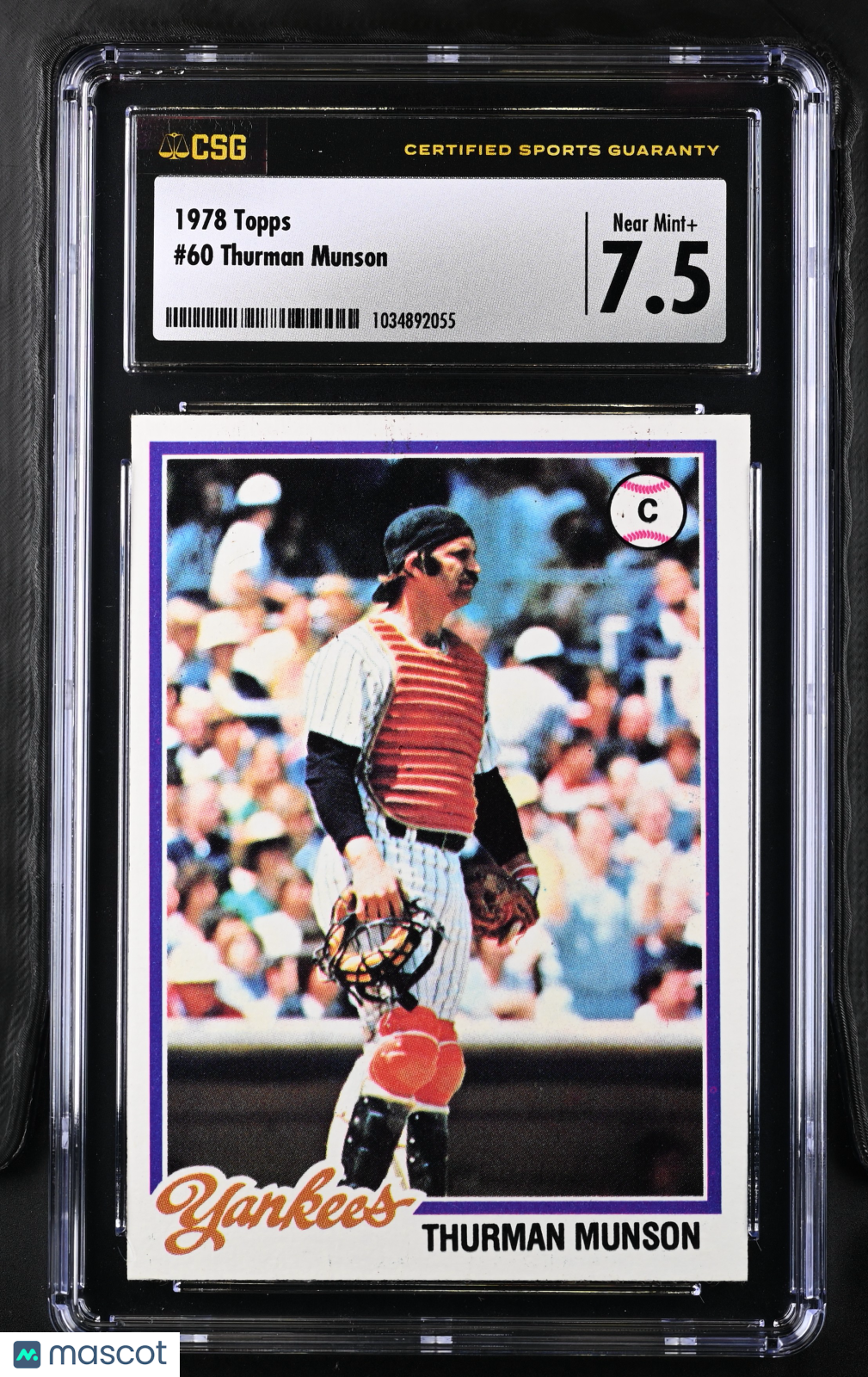 1978 Topps Thurman Munson #60 CGC 7.5