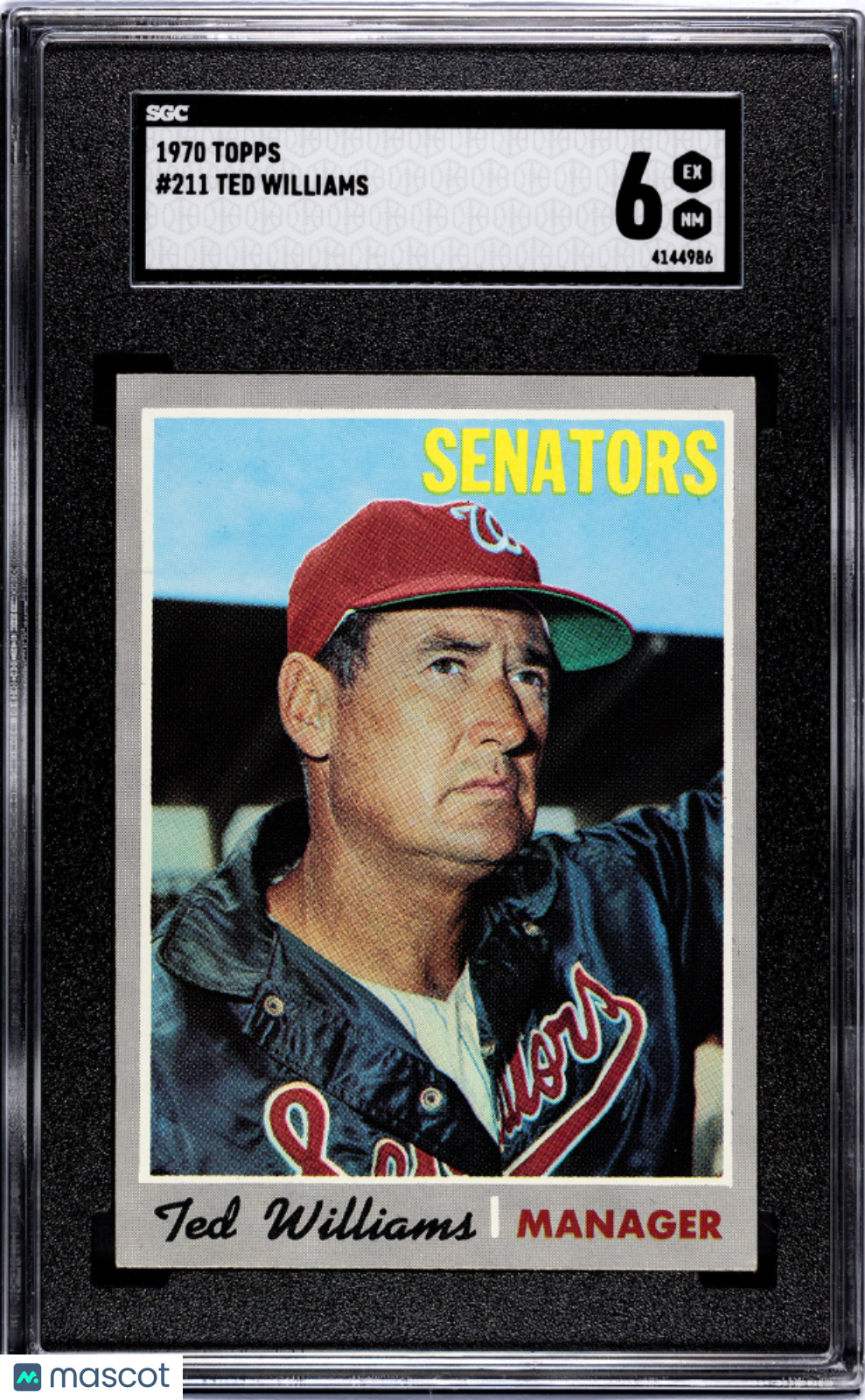 1970 Topps Ted Williams #211 SGC 6