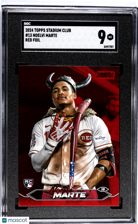 2024 Topps Stadium Club NOELVI MARTE #13 Red Foil SGC 9 Rookie Card RC